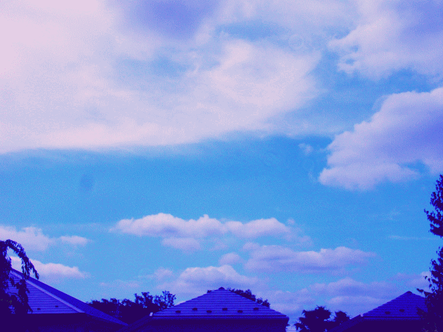 青空と白い雲 -1