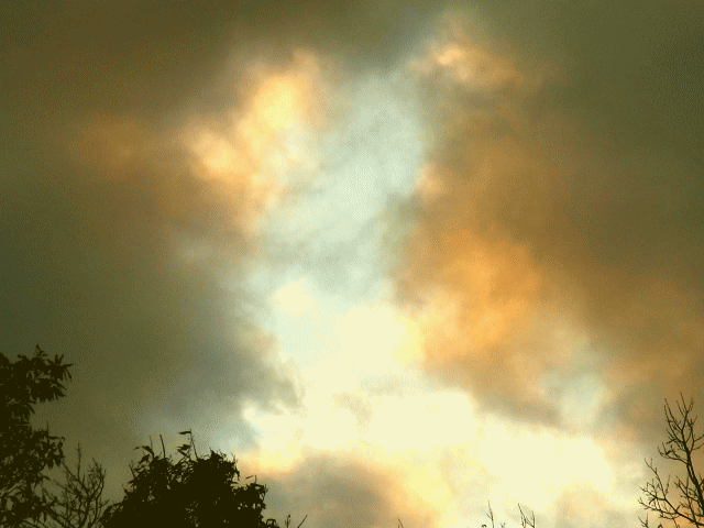 夕焼け雲　　☆冬の空と雲