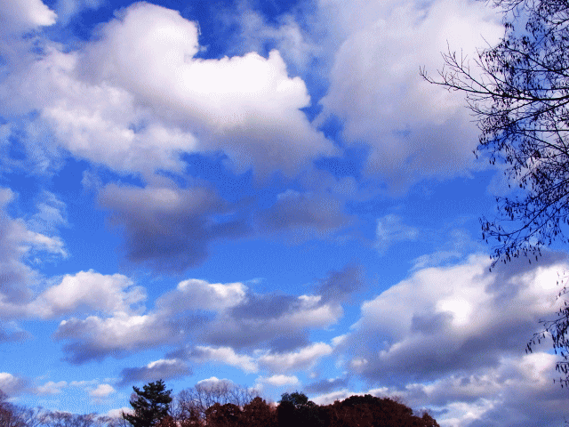 春の空と雲