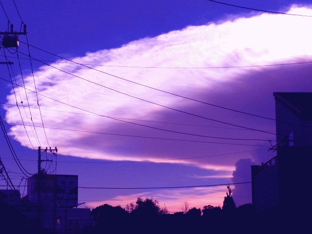 鯤(こん)のような大雲を追う  スゴイ！ ◆秋の雲