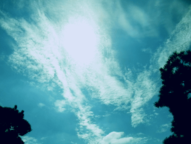 鱗雲と巻雲、絹雲（けんうん､きぬぐも）　晩秋の雲