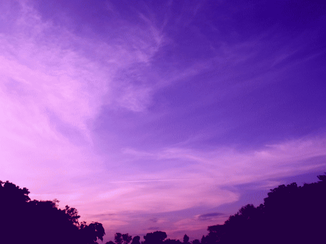 6月の空　◆薄紅から薄紫に広がる夕焼け