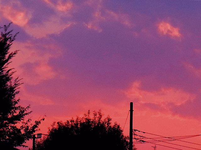 秋の空   ◆夕焼け