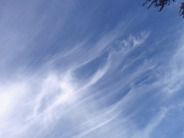 夏の空　 ◆白絹（きぬ）＝シルク雲