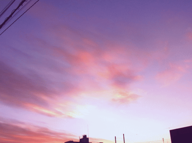 初冬（しょとう）の空　◆夕焼け